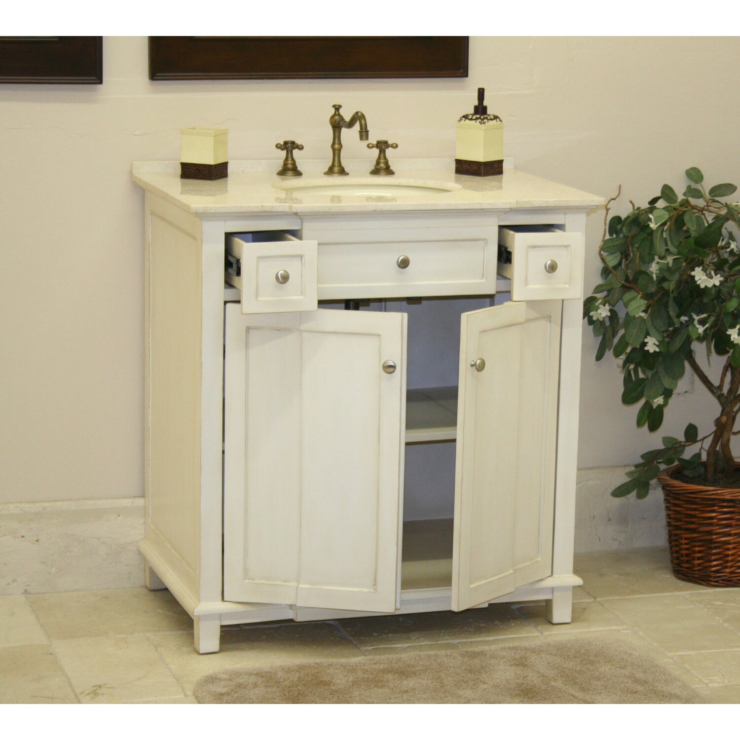 B&I Direct Imports Brighton 34" Single Bathroom Vanity Set & Reviews ...